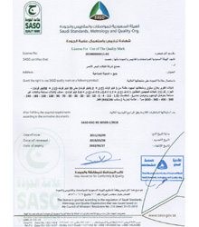 SASO certificates 2019 - 2022